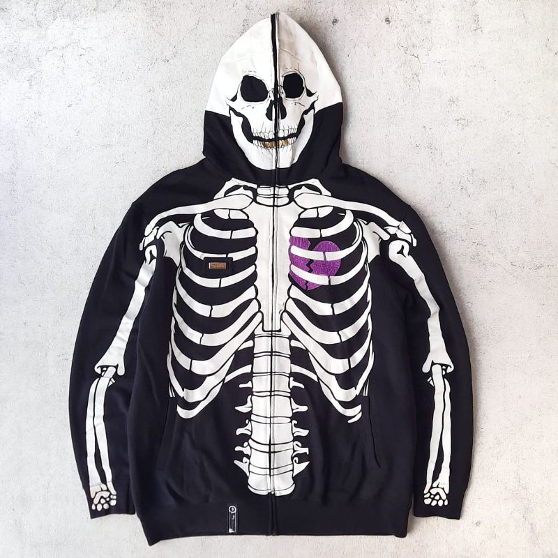 LRG Dead Serious Hoodie Size XL Original 100% tengkorak skeleton