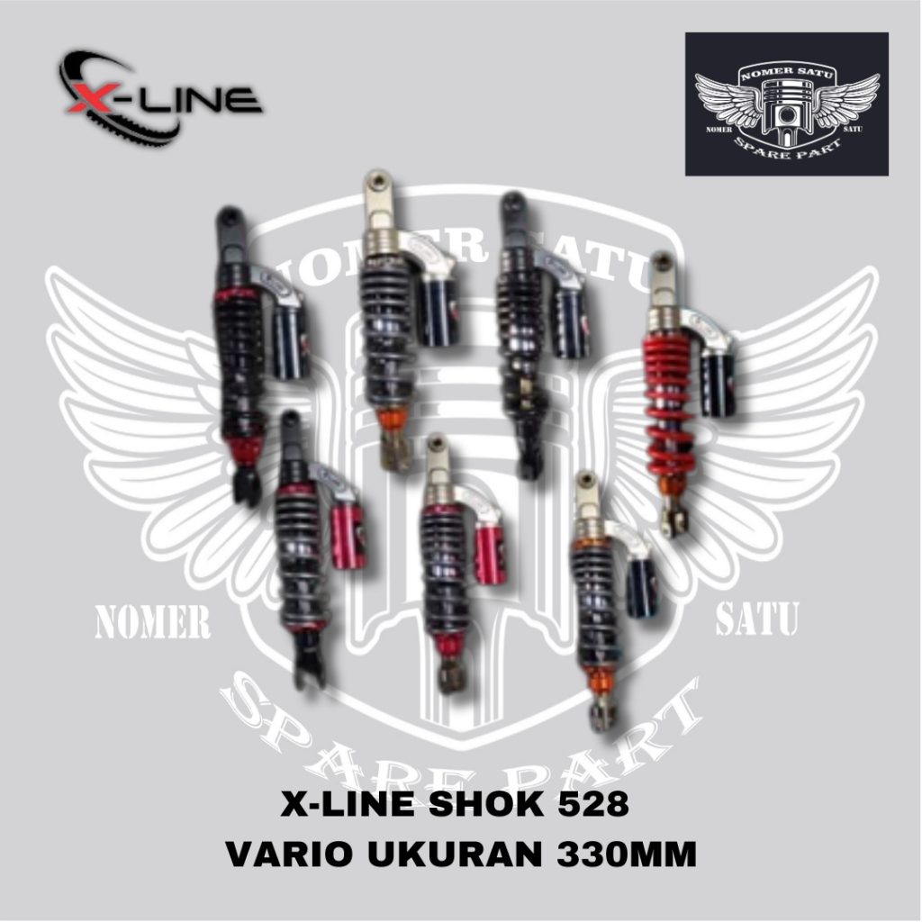 XLine Shock Shockbreaker Belakang Tabung 528 Motor Vario 125, 150 Ukuran 330MM Original 100%
