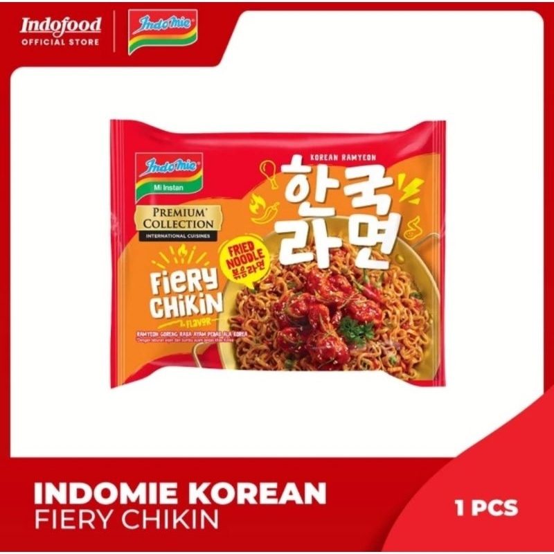 

Indomie Korean Fiery Chikin 94g Ramyeon Goreng rasa Ayam Pedas