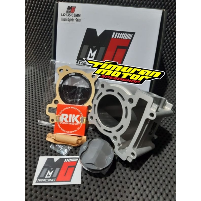 CYLINDER BLOK MG RACING MX - MX KING - VIXION 63 MM CERAMIC PISTON ANODIZED