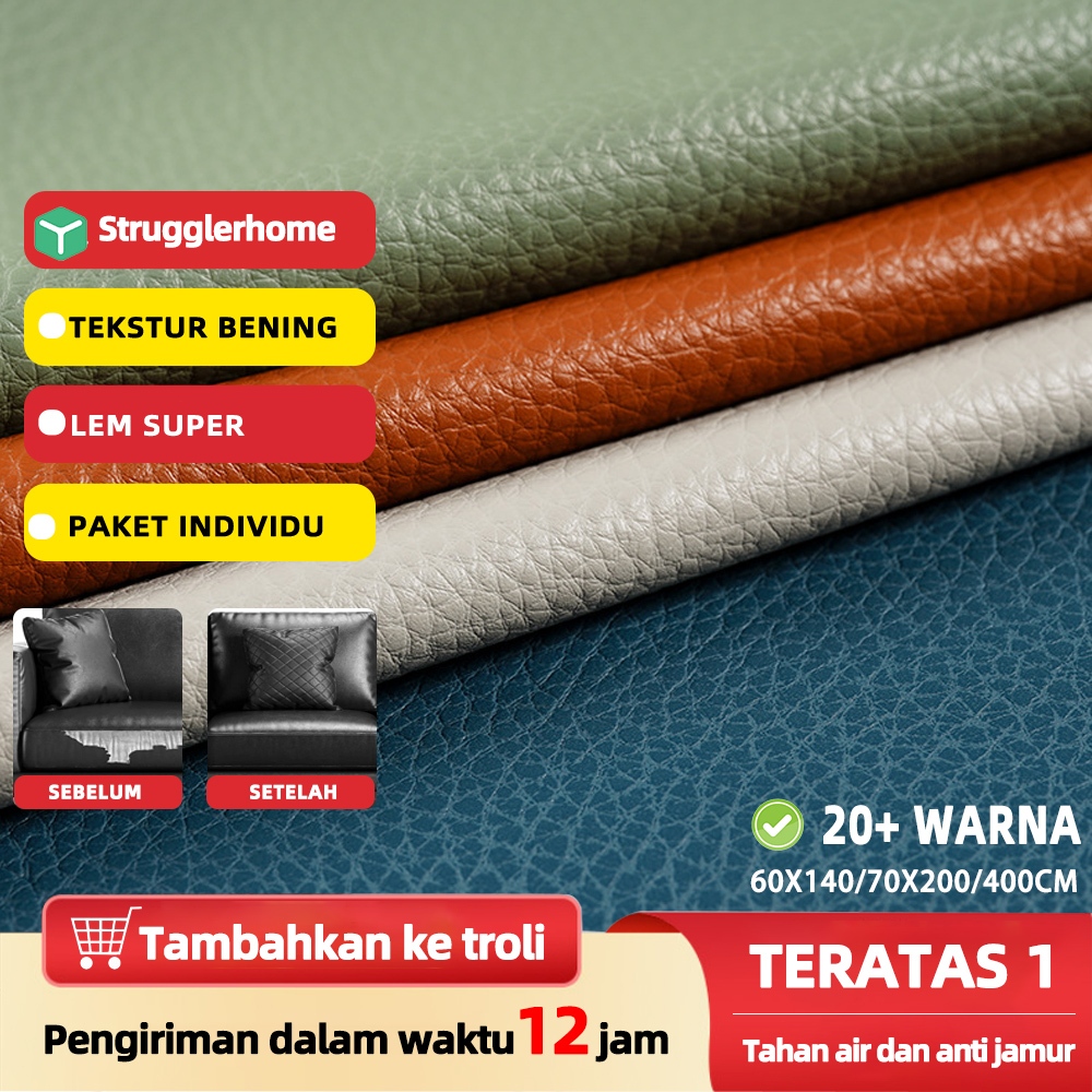 [strugglerhome] sticker kulit kulit sofa tempel stiker kursi stiker sofa kulit berperekat lebar stik