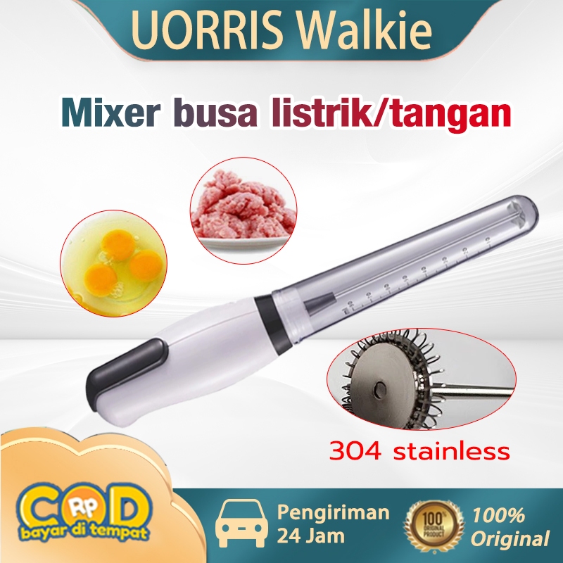 【READY YA】Elektrik/Manual Milk frother Mixer susu Coffee milk frother Mixer minuman Pencampuran Port