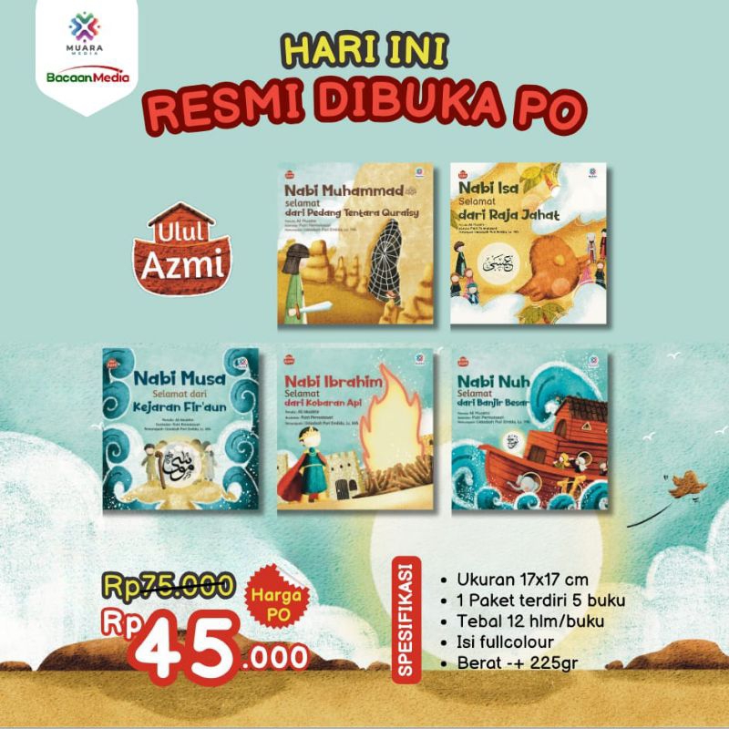 Buku Cerita Ulul Azmi/Buku Cerita Kisah Ulul Azmi/Buku Cerita Kisah Islami Anak/Buku Cerita Anak Isl