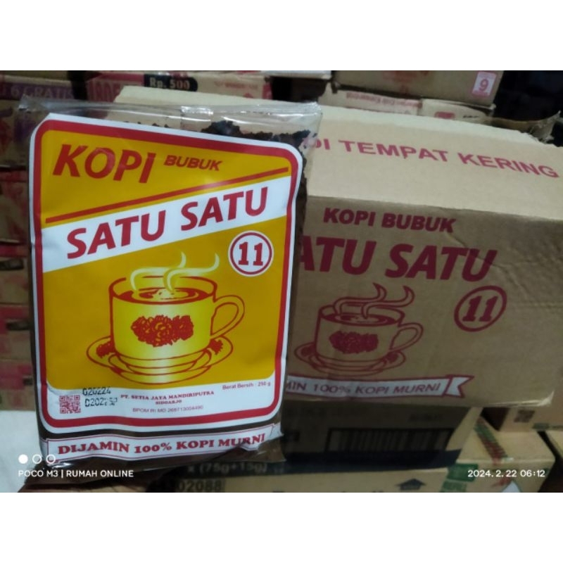 

KOPI SATU SATU 250gr 1 DUS ISI 20PCS