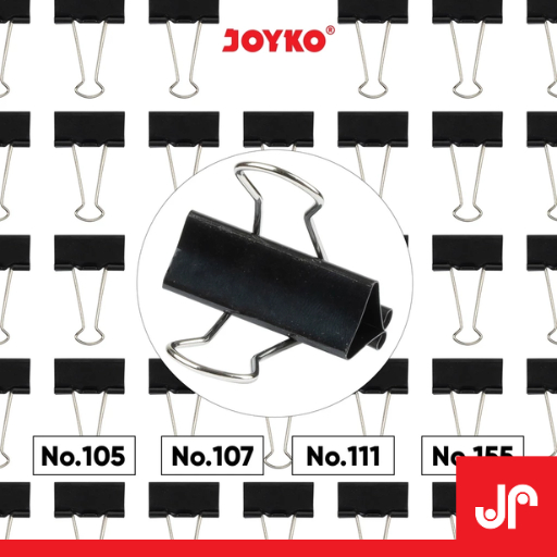 

JOYKO BINDER CLIP BLACK NO 105 ~ 155 / PENJEPIT KERTAS KLIP BINDER HITAM JOYKO BERBAGAI UKURAN