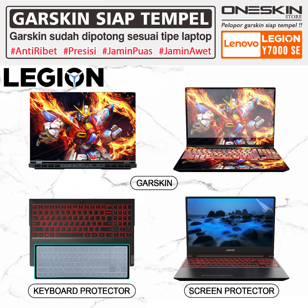 Garskin Sticker Laptop Pelindung Screen Keyboard Protector Lenovo Legion Y7000 SE Y740-15 15IRHg Y74