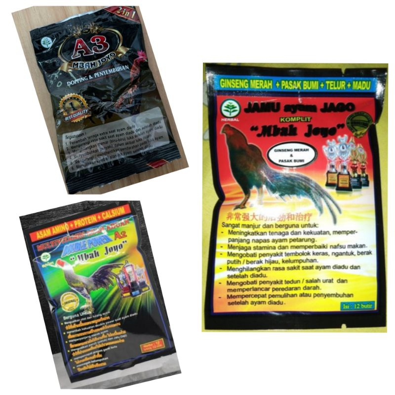 Mbah Joyo Jamu ayam Paket MBAH JOYO A1 A2 A3 Paket Rawatan Ayam Aduan