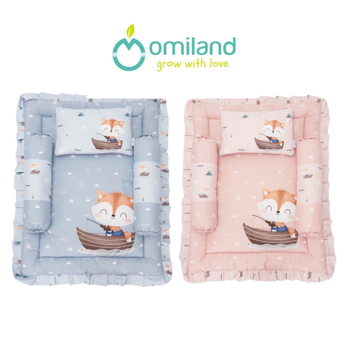 Omiland OM0105 Fox Series Selimut Bantal Guling Set Bedcover Matras Karakter Bandung Cimahi Original