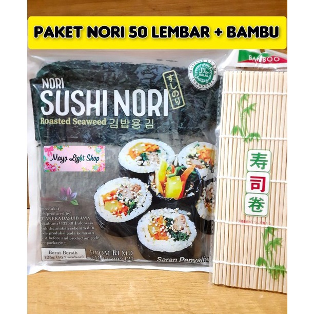 

Buy Now Nori Sushi 5 lembar Halal Rumput Laut non msg lembar sushi sakao nori java sakao manjun dried seaweed kimbap sushi nori halal
