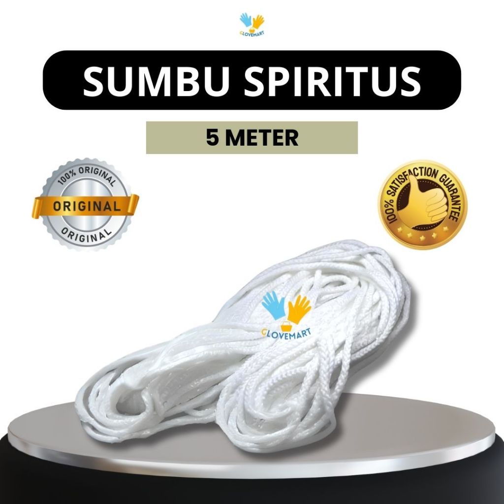 Sumbu Spiritus / Tali Sumbu Spiritus / Tali Kepang Putih diamter 6 mm