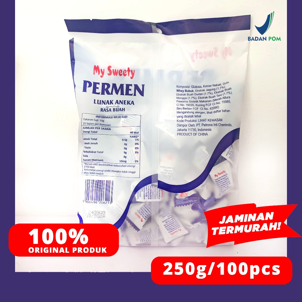 

RB Permen Susu YOGURT & RASA Peach MYSWEETY 100PCS/250G