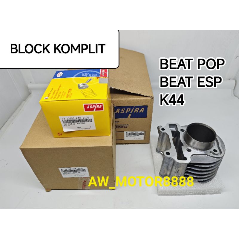 BLOCK BLOK SEHER KOMPLIT BEAT POP / BEAT ESP / BEAT STREET / K44 / SCOOPY ESP CYLINDER BLOK BLOCK SE