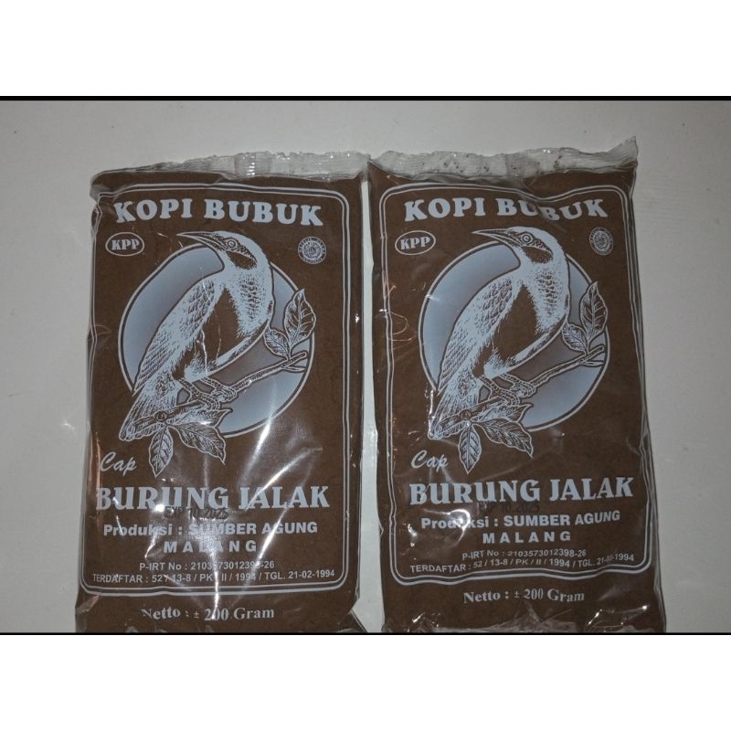 

Kopi Bubuk Jalak Kemasan 200gr