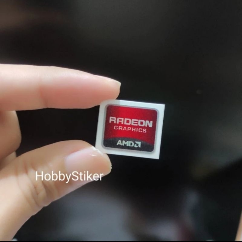 Stiker amd radeon graphic custom untuk laptop pc efek hologram
