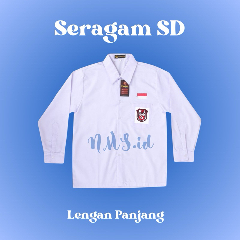 Seragam Sekolah  SD putih lengan panjang seragam atasan SD lengan panjang