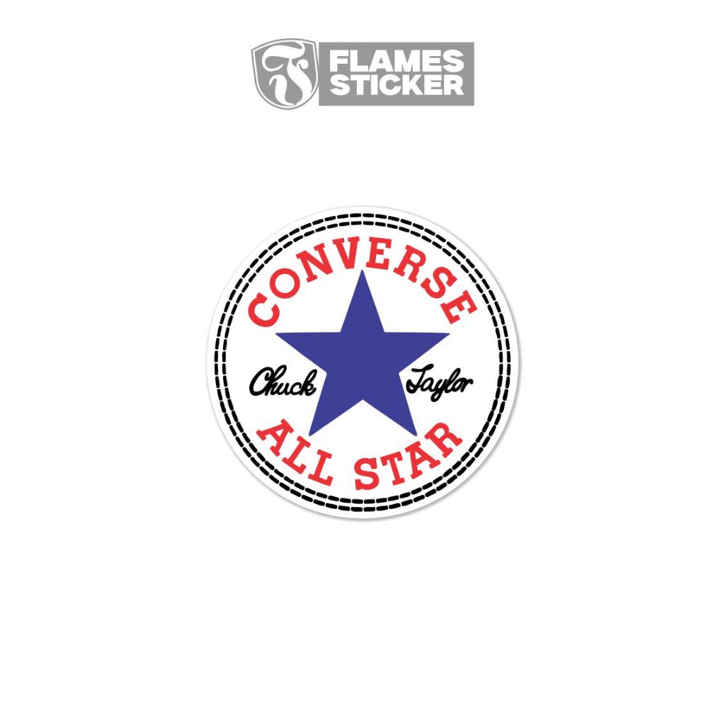 

STICKER BRAND CONVERS ALLSTAR STIKER BULAT LOGO BRAND VIRAL KEREN VINYL LAMINASI GLOSSY ANTI AIR
