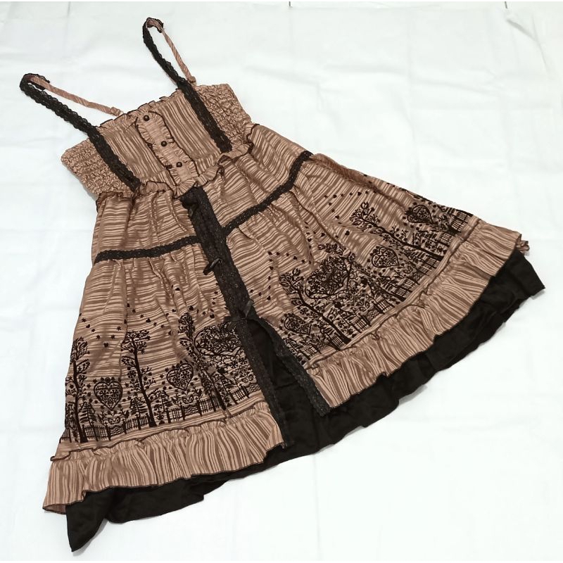 Preloved kawaii lolita dress/ jumperdress axes femme/ bludru pattern