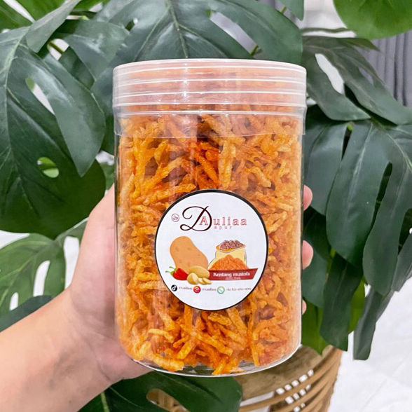 

Kentang mustofa DapurAuliaa toples 750ml mustofa kering pedas manis renyah cocok untuk lauk makan