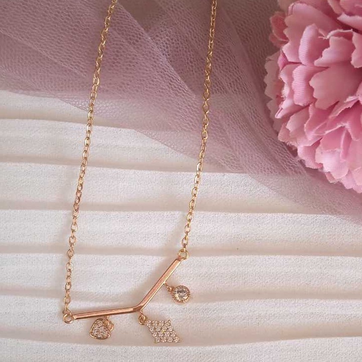 ART E87T XKLK17  Kalung Imitasi Warna Gold  Aksesoris Fashion Anak Perempuan  Kalung Liontin  Girls 