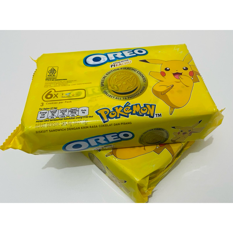 

OREO POKEMON BISKUIT CHOCO BANANA MULTIPACK ISI 6 165GR ORIGINAL TERMURAH SURABAYA