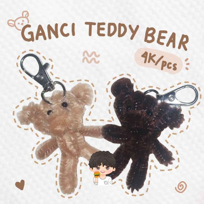 Keychain Ganci Pipe Teddy Bear