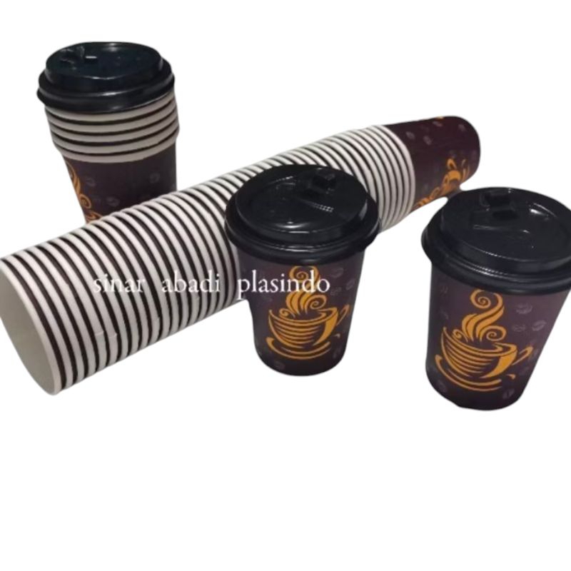 PAPER CUP ,CUP KOPI (TERMASUK TUTUP ISI 50 PCS),KERTAS KOP/,CUP KOPI/GELAS KOPI