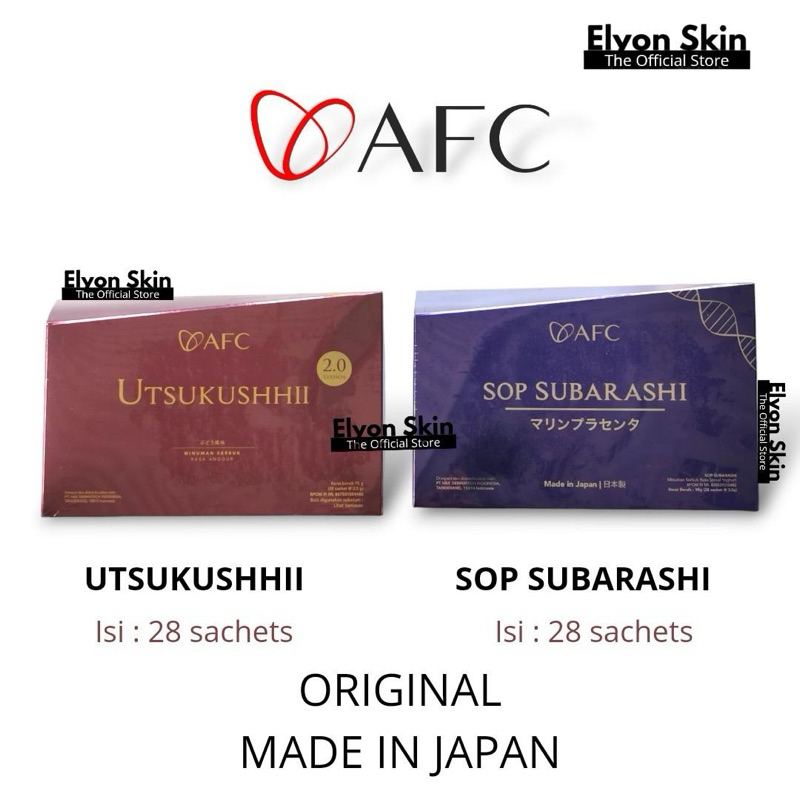 AFC SOP SUBARASHI DAN UTSUKUSHHII GOLD ORIGINAL BPOM MADE IN JAPAN UTSU SUBA SALMON OVARY PEPTIDE