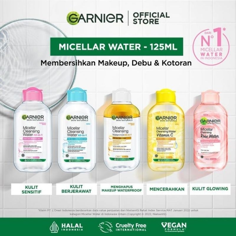 GARNIER MICELLAR WATER / Pembersih makeup / Pembersih wajah