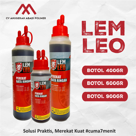 

Perekat / Lem Bata Ringan / Lem Hebel Lem LEO 5203 botol 400gr