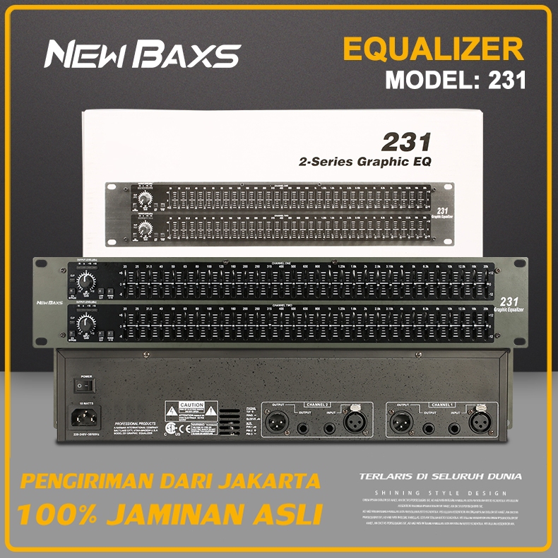 NEW BAXS 231 Equalizer Asli  Efek Digital 31-band EQUALIZER DBX 231+SUBWOOFER 2U Pemrosesan Penguran