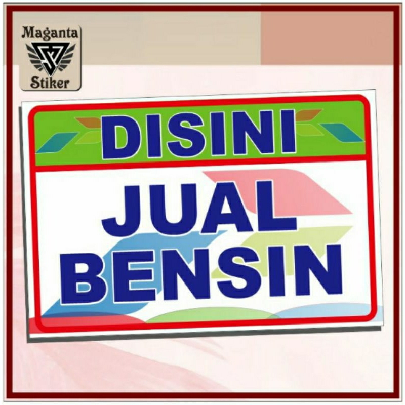 

Stiker ,disini jual bensin