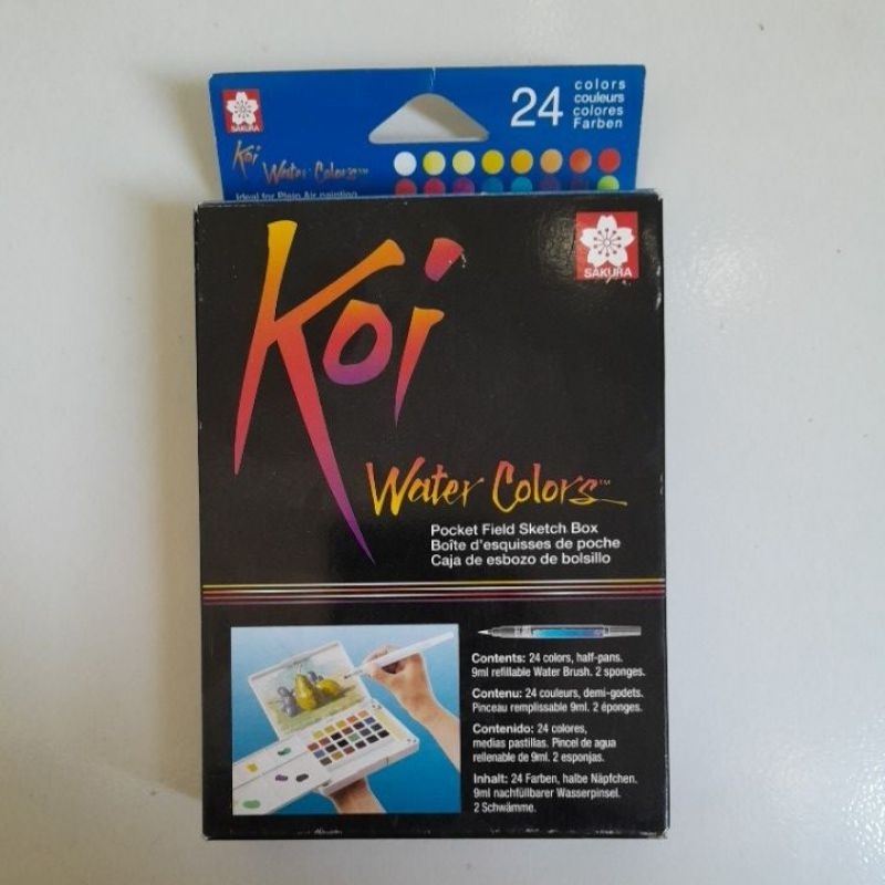 

Watercollor koi original like new 24 warna