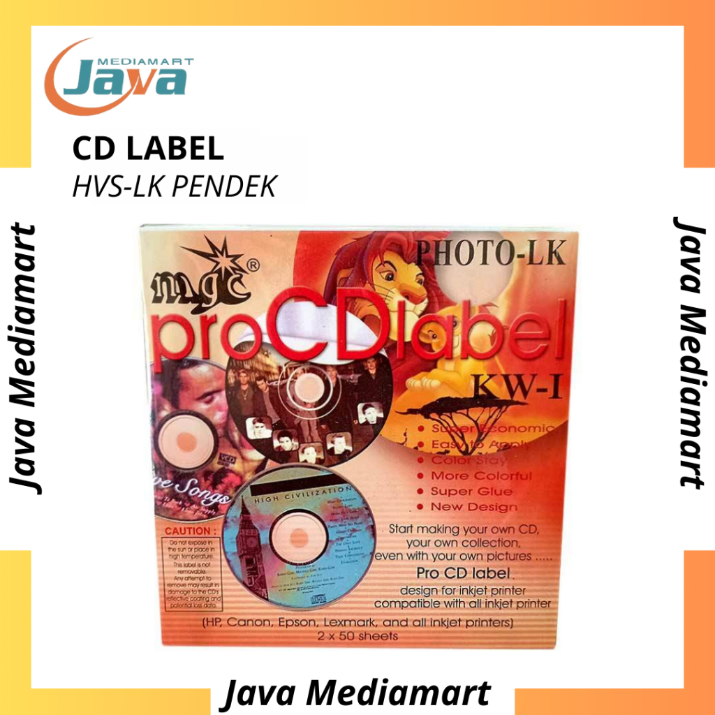 

Label CD / DVD Magic STicker CD HVS Pendek