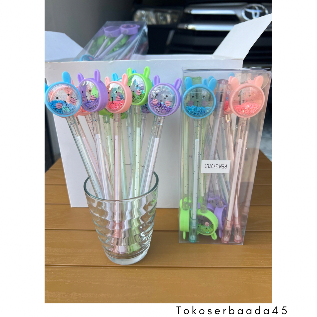 

Pena Karakter Payet Gliter Bunny Lucu Black Ink Gel Pulpen Murah Pena Bolpen Gambar Lucu Transparant