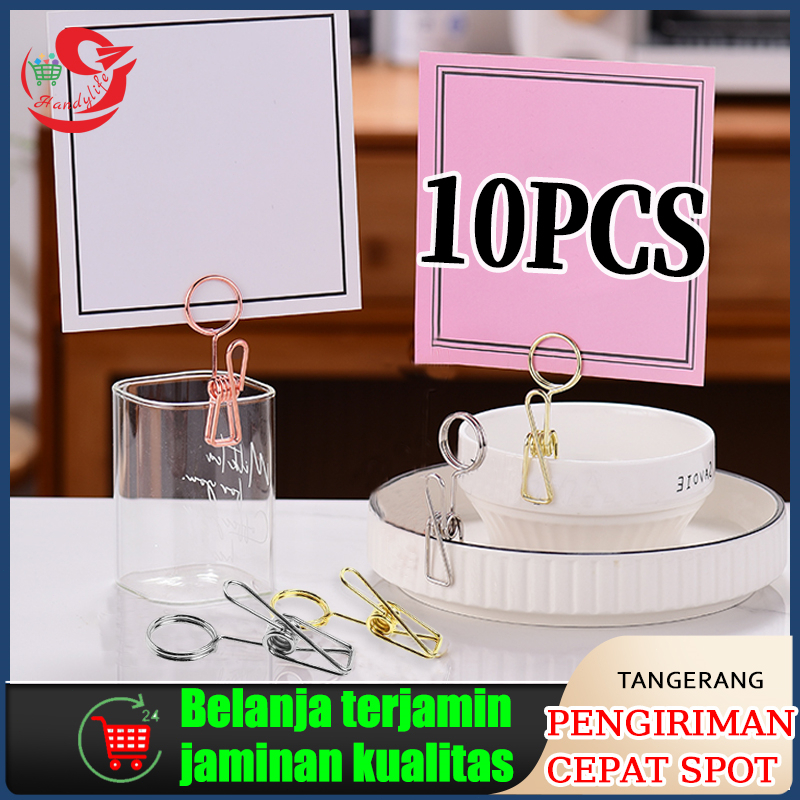 

Isi 10 Photo Card Holder Penjepit Foto Kartu Klip Price Tag Nomor Meja