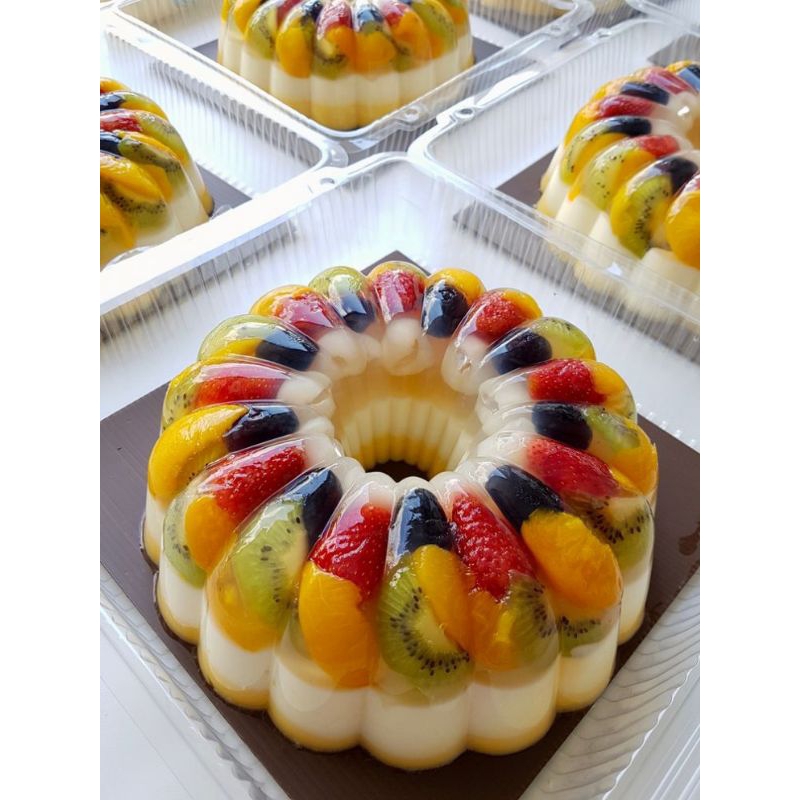 

DAPUR MELISHA || Puding Kaca Buah Lapis Jus Mangga Manis PREMIUM GULA STEVIA 15cm 20cm 23cm HALAL Hampers Nikahan Tunangan Wisuda Pengajian Pertemuan