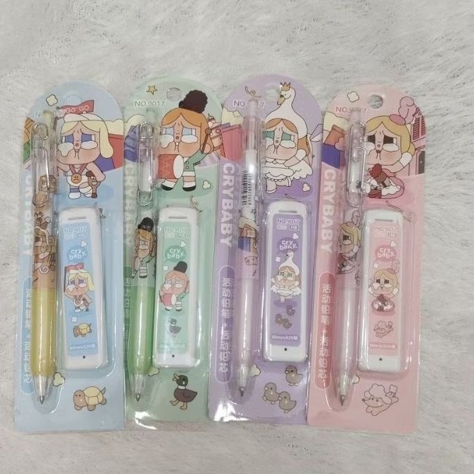 

1set pensil mekanik motif Cry baby lengkap dengan isinya