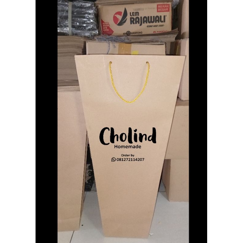 

paperbag buket 30 x 15 x 60 sablon gsm 200