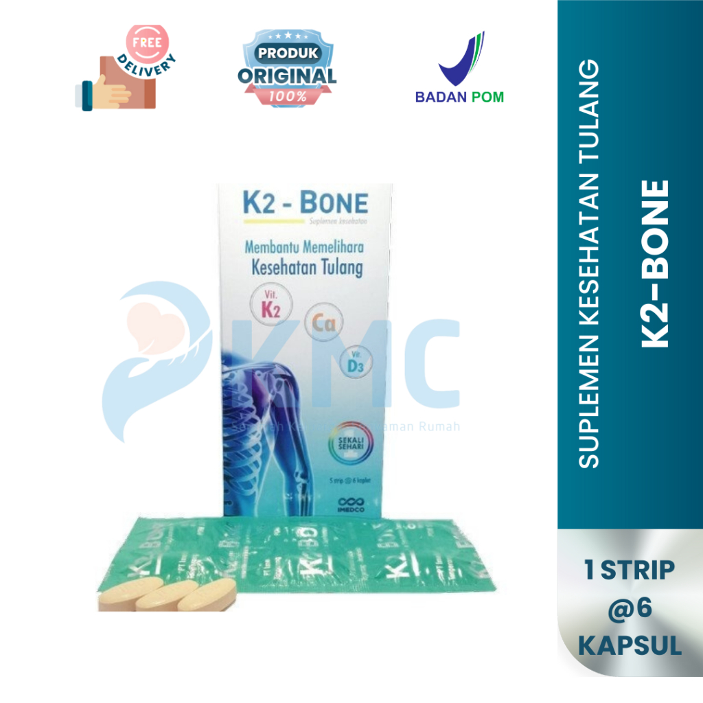 K2 Bone Vitamin Kalsium Untuk Tulang Isi 6 Kaplet
