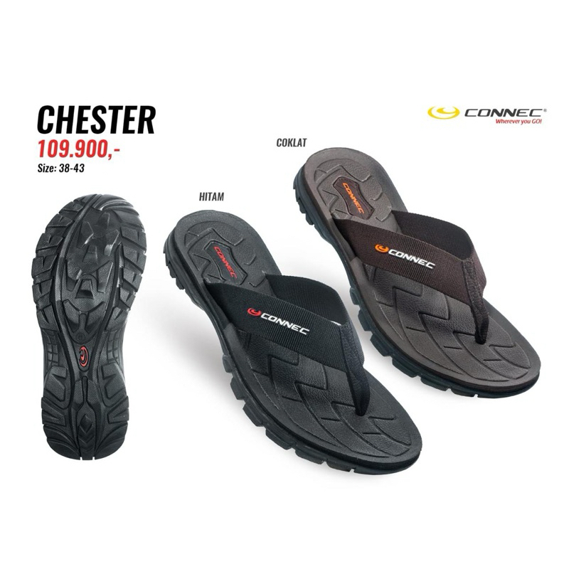 Sandal Jepit Connec Pria Model Chester Sendal Jepit Connec For amen