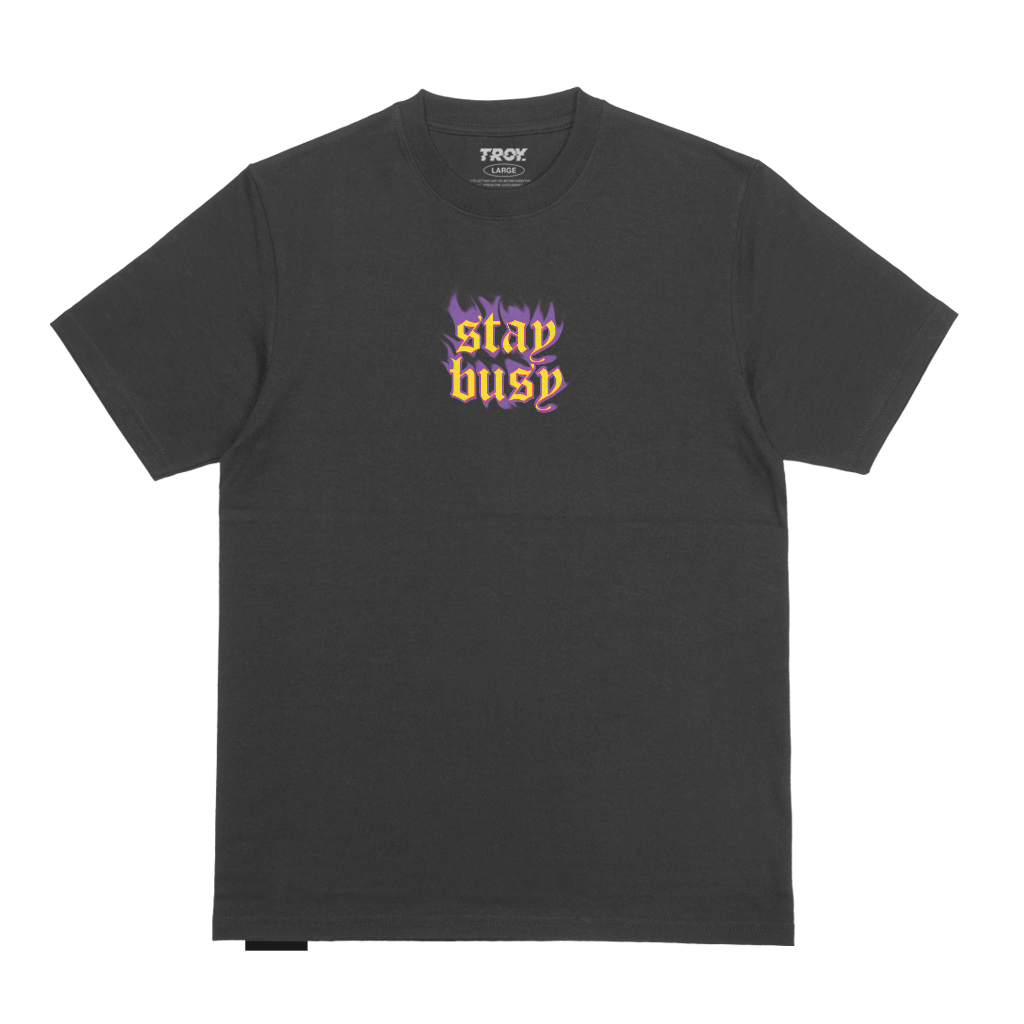 Troy Company T-shirt Dark Grey No Regret - Kaos Lengan Pendek Kaos Abu Gelap MTD 2758
