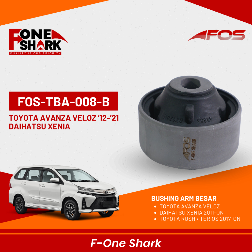 F-One Shark FOS Control Arm Bushing Bosh Sayap Besar Bawah Toyota Avanza Veloz 2012-2021 / Xenia / A