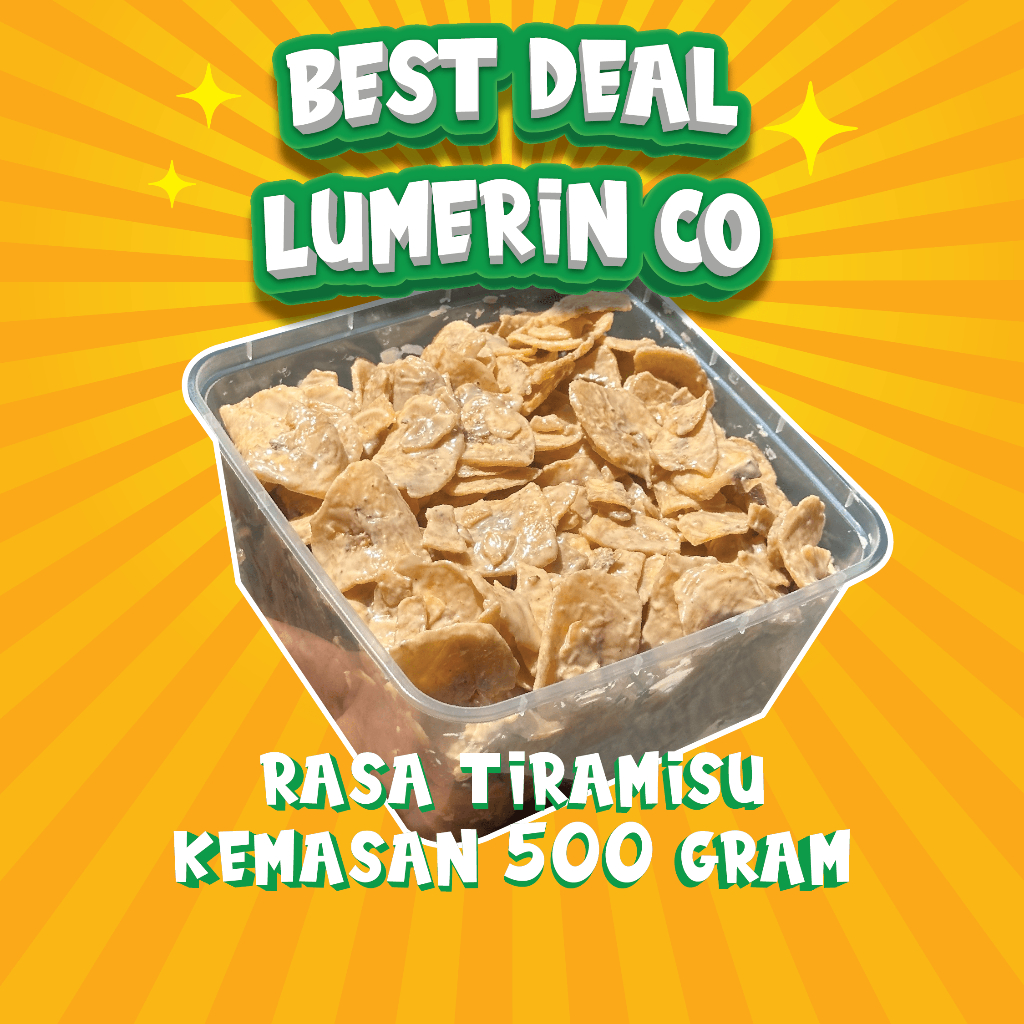 

KERIPIK PISANG TIRAMISU VIRAL 500 GRAM / TIRAMISU MELIMPAH