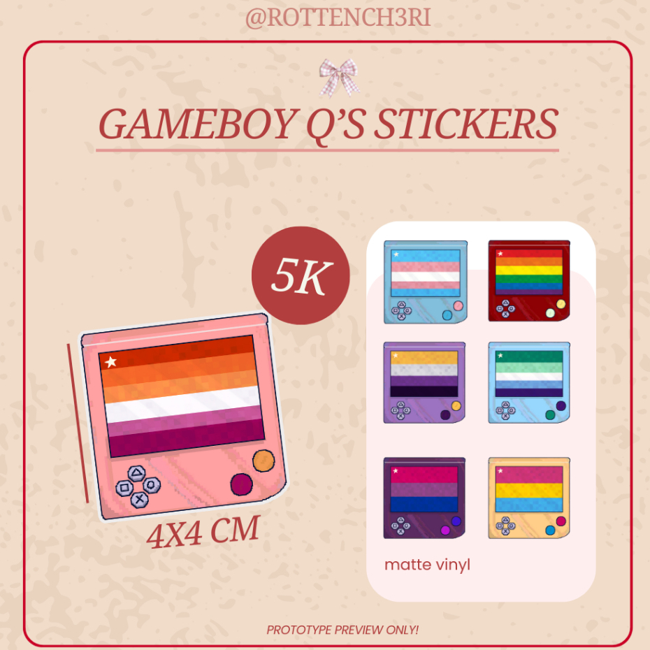 

gameboy q's sticker