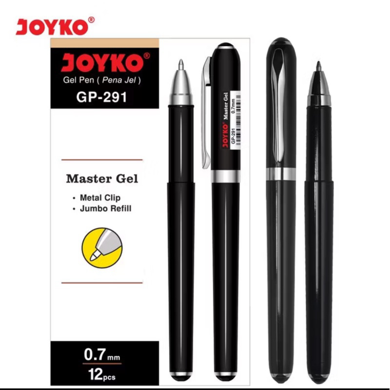 

( 1 pcs ) Master Gel Pulpen Gel tanda tangan / Pena Jel Joyko GP-291 tinta Hitam 0,7 mm