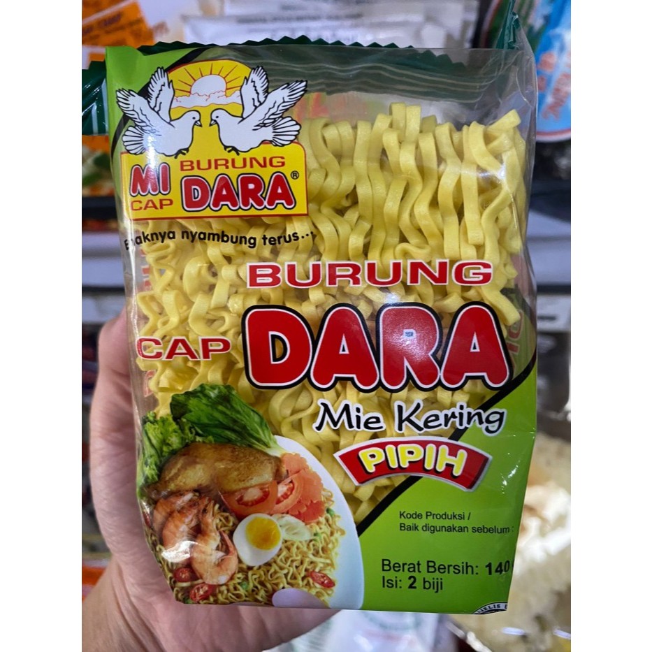 

1 Pcs Mie Burung Dara Pipih Isi 2 Pcs x 140 Gr