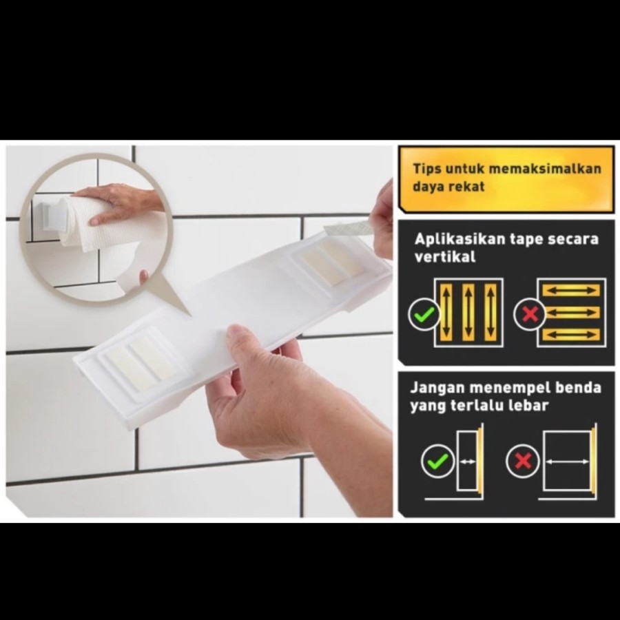 

Ay00! Double Tape 3 M Scotch Strong 110M25 Double Sided Mounting Tape Indoor Menahan Hingga 6kg