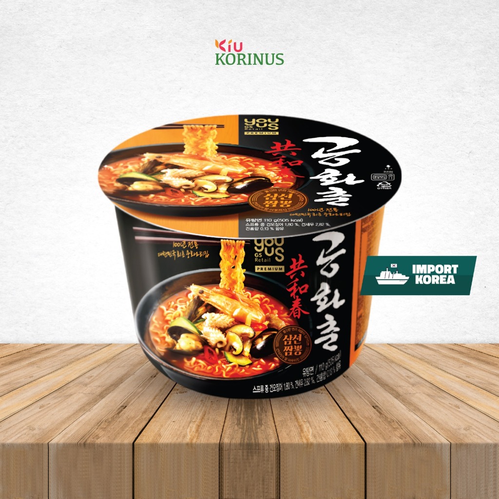 

K- Youus Gonghwachun Samsun Jjamppong Noodle Cup/Mie Instant Rasa Seafood Pedas 110g