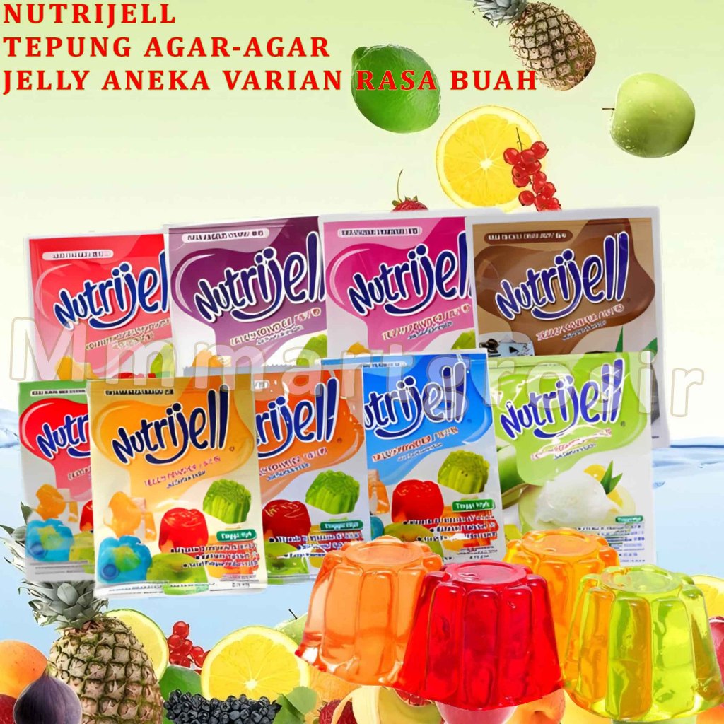 

Nutrijell Jelly / Tepung Agar-Agar / Jelly Aneka Varian Rasa Buah / 15gr