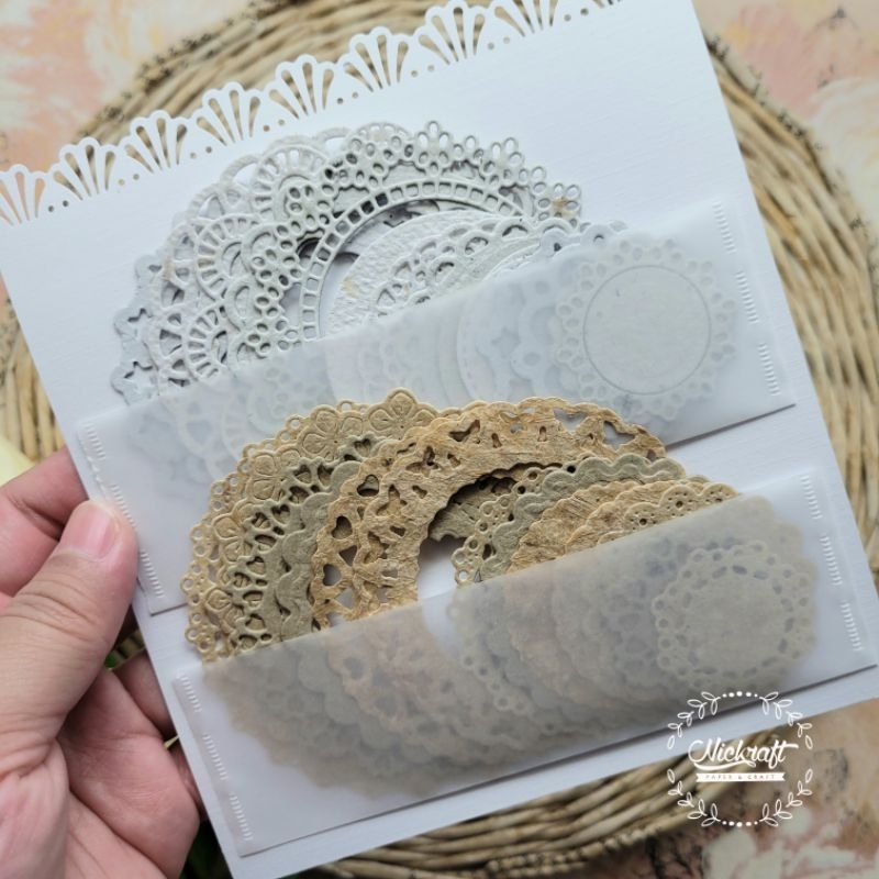 

12 pcs Die Cut Frame Circle Kertas Daur Ulang